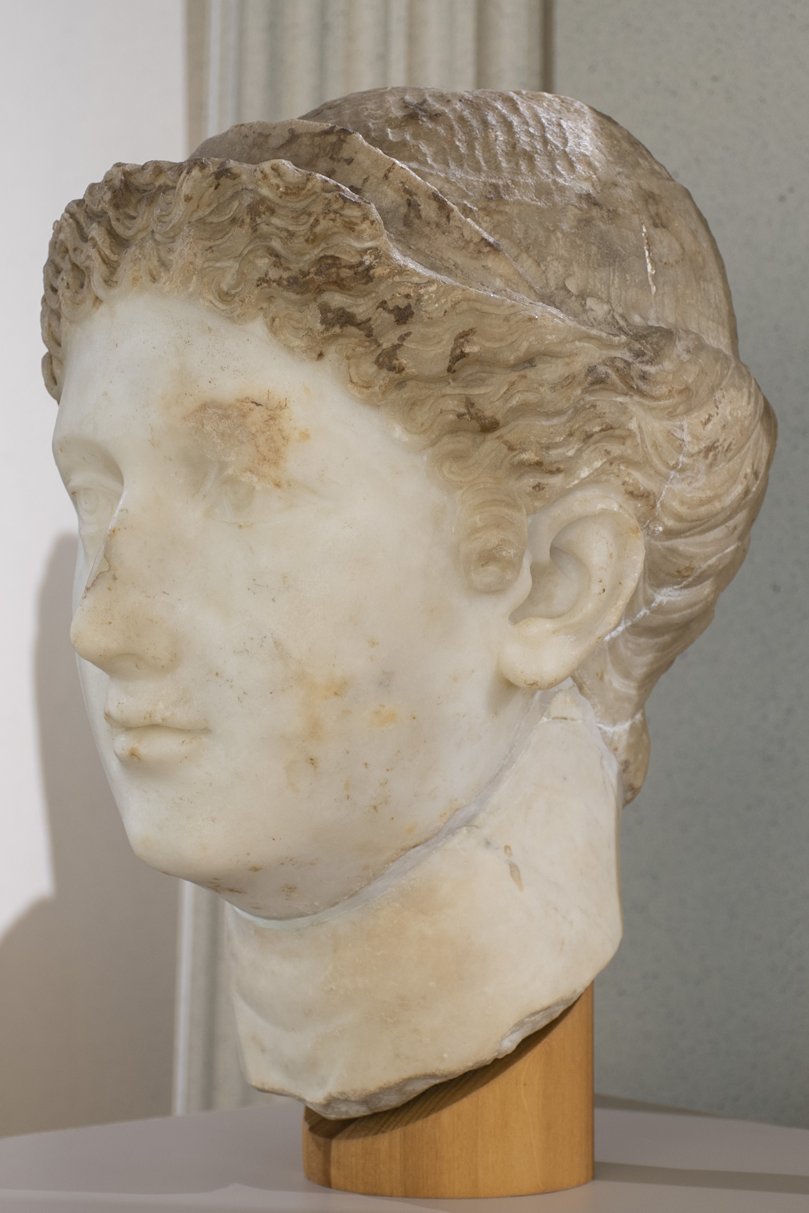 Roman Sculpture Bust: Marble Head of a Woman (Empress Fausta