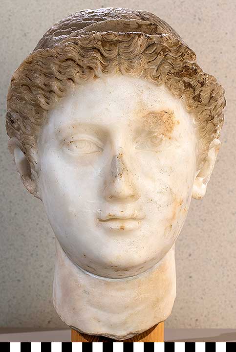 Roman Sculpture Bust: Marble Head of a Woman (Empress Fausta