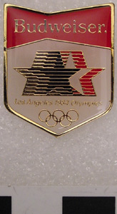 Thumbnail of Olympic Commemorative Pin:  Budweiser Los Angeles 1984 (1984.18.0011)