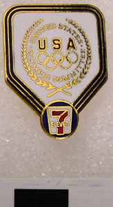 Thumbnail of Olympic Commemorative Pin:  7-Eleven Los Angeles 1984 (1984.18.0013)