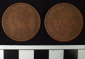 Thumbnail of Coin: British India, 1/4 Anna (1900.96.0001)