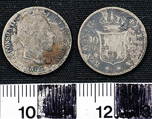 Thumbnail of Coin: Viceroyalty of New Spain Territory, 10 Centimos (1965.01.0015)