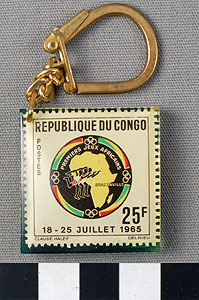 Thumbnail of Commemorative Key Chain for 1st All Africa Games in Brazzaville (1977.01.0964C)