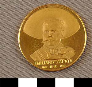 Thumbnail of Commemorative Medallion for Emiliano Zapata, Mexican Revolutionary (1977.01.0035A)