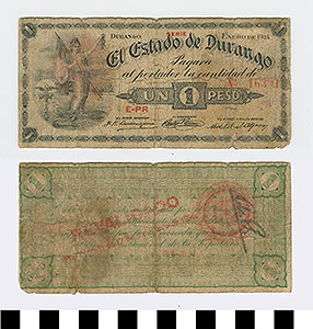 Thumbnail of Bank Note: Mexico, 1 Peso (1992.23.1363)