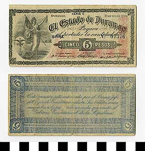Thumbnail of Bank Note: Mexico, 5 Pesos (1992.23.1364)