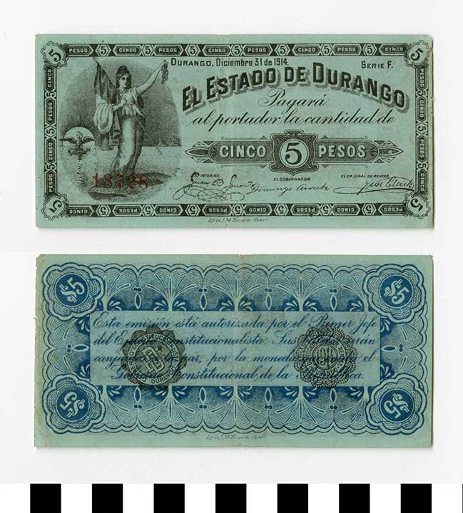 Thumbnail of Bank Note: Mexico, 5 Pesos (1992.23.1367)