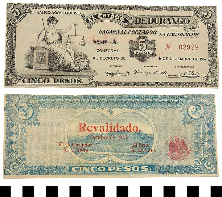 Thumbnail of Bank Note: Mexico, 5 Pesos (1992.23.1369)