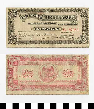 Thumbnail of Bank Note: Mexico, 25 Centavos (1992.23.1370)