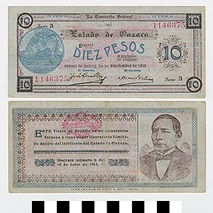 Thumbnail of Bank Note: Mexico, 10 Pesos (1992.23.1429)