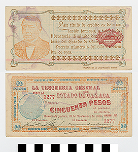 Thumbnail of Bank Note: Mexico, 50 Pesos (1992.23.1432)