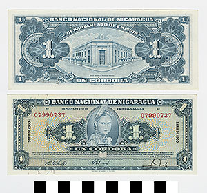 Thumbnail of Bank Note: Nicaragua, 1 Cordoba (1992.23.1558)