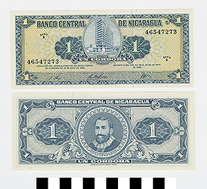 Thumbnail of Bank Note: Nicaragua, 1 Cordoba (1992.23.1559)