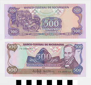 Thumbnail of Bank Note: Nicaragua, 500 Cordobas (1992.23.1561B)