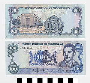 Thumbnail of Bank Note: Nicaragua, 100 Cordobas (1992.23.1561C)