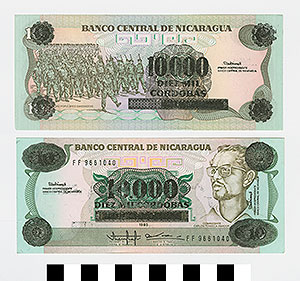 Thumbnail of Bank Note: Nicaragua, 10,000 Cordobas (1992.23.1563)