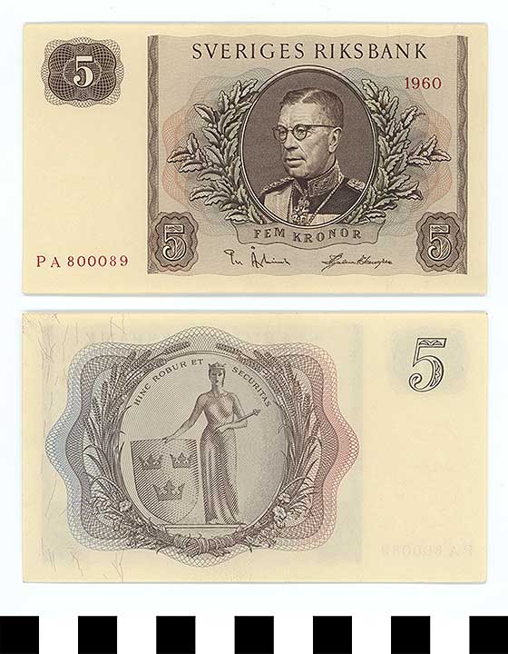 Bank Note Sweden 5 Kronor Search The Collection Spurlock - 