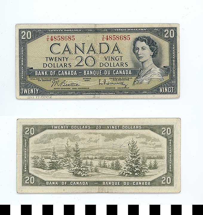 Thumbnail of Bank Note: Canada, 20 Dollars (2011.17.0002)