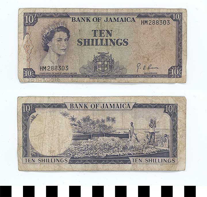 Thumbnail of Bank Note: Jamaica, 10 Shillings (2011.17.0016)