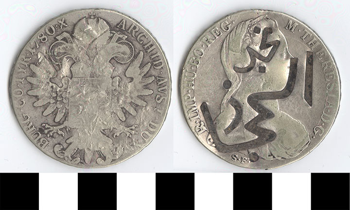 Thumbnail of Coin: Hejaz/Nejd, Overstruck on Maria Theresa Taler (1971.15.3564)