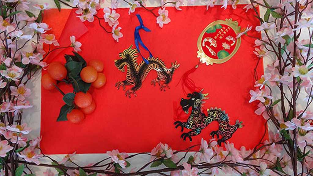Chinese craft collage