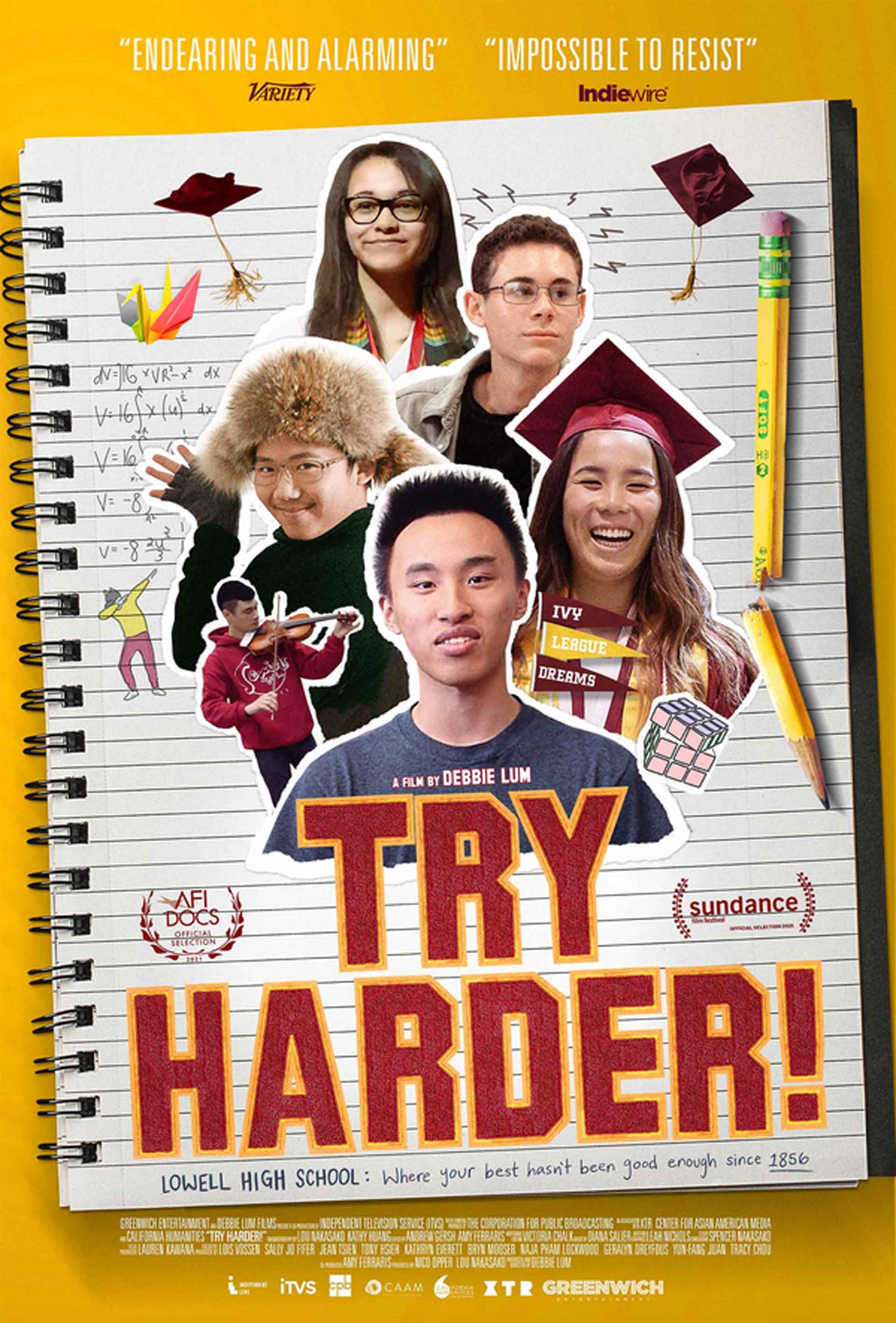 full movie poster with images of Asian American high schoolers and the name of the film